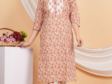 House of RP Women Rayon Floral Print Kurta & Pant Set For Discount