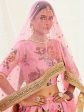 Myra Pink Floral Print Embroidered Designer Lehenga For Cheap