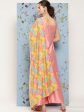 HERE&NOW Shoulder Straps Solid Straight Kurta with Palazzos & Printed Dupatta Cheap