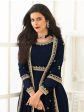 Myra Navy Blue Georgette Embroidered Anarkali Suit Supply