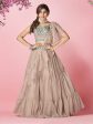 Myra Rose Taupe Art Silk Designer Lehenga Fashion