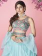 Myra Sky Blue Art Silk Designer Lehenga Online now