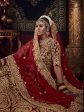 Myra Red Heavy Embroidered Bridal Designer Lehenga Supply