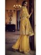 Myra Mustard Yellow Heavy Embroidered Gharara Suit Hot on Sale