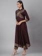 Khushal K Women Brown Floral Printed Kurta with Trousers & With Dupatta Online now