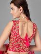 Myra Red Heavy Embroidered Soft Net Bridal Lehenga Online Hot Sale