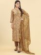 Kalini Ethnic Motif Printed Notched Neck Gotta Patti Kurta With Trousers & Dupatta Online Hot Sale