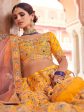 Myra Mustard Yellow Designer Hand work Lehenga Sale