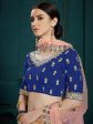 Myra Navi Blue Georgette Embroidered Lehenga on Sale