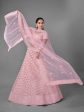 Myra Pink Heavy Embroidered Soft Net bridal Lehenga Online