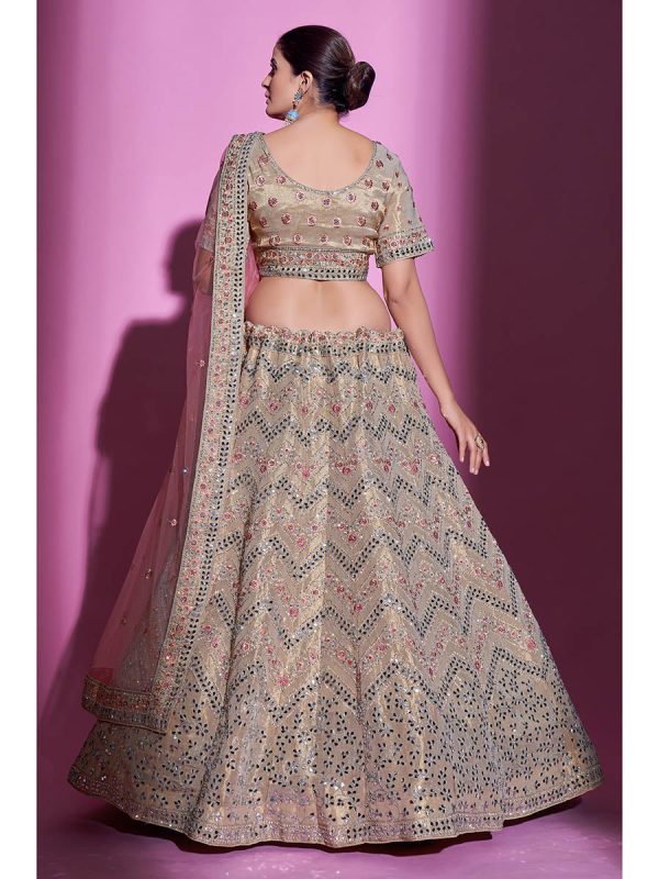 Myra Tan Gota Silk Embroidered Designer Lehenga Choli Online