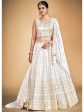 Myra White Georgette Real Georgette Lehenga Choli on Sale