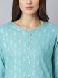 Khushal K Women Blue Printed Kurta with Palazzos Online Hot Sale