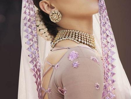 Myra Lilac Heavy Embroidered Soft Net bridal Lehenga Online