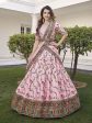 Myra Pink Silk Heavy Embroidered Lehenga Discount