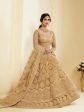 Myra Traditional Golden Heavy Embroidered Net Bridal Lehenga Fashion