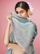 Myra Sky Blue Art Silk Embroidered Designer Lehenga on Sale