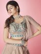 Myra Rose Taupe Art Silk Designer Lehenga Fashion