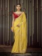 Myra Mustard Art Silk Heavy Embroidered Designer Saree Online Sale