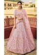 Myra Traditional Dark Pink Organza Embroidered Lehenga Choli Cheap