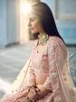 Myra Peach Organza Embroidered Lehenga For Cheap