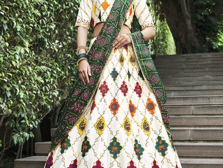 Myra White Silk Embroidered Designer Lehenga Choli For Cheap