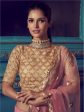 Myra Pink Heavy Embroidered Net Lehenga Cheap