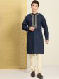 House of Pataudi Men Pure Cotton Yoke Design Jashn Kurta Sale