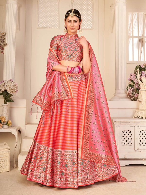 Myra Multicolour Digital Printed Designer Lehenga Supply