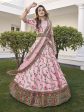 Myra Pink Silk Heavy Embroidered Lehenga Discount