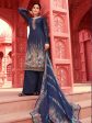 Myra Navy Blue Digital Print French Crepe Palazzo Suit Fashion