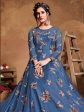 Myra Royal Blue Butterfly Net Embroidered Anarkali Suit Online now