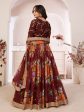 Myra Maroon Digital Printed Georgette Lehanga For Cheap