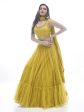 Myra Mustard Art Silk Designer Lehenga Sale