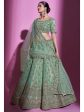 Myra Pista Green Gota Silk Embroidered Designer Lehenga Choli on Sale