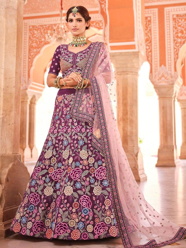 Myra Violet Designer Handwork Lehenga Supply