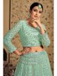 Myra Pista Georgette Heavy Embroidered Designer Lehenga Sale