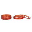 Afast Shining Red Glass Wedding, Party, Daily Use Bangle Set, Set Of 12 Cheap