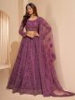 Myra Lilac Heavy Embroidered Designer Lehenga on Sale