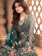 Myra Rama Green Butterfly Net Embroidered Anarkali Suit Fashion