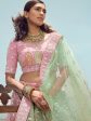 Myra Pink Organza Embroidered Designer Lehenga Choli For Sale