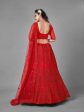 Myra Red Heavy Embroidered Art Silk Bridal Lehenga Sale