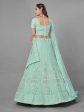 Myra Sea Green Heavy Embroidered Soft Net Bridal Lehenga Fashion