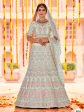 Myra Pista Crepe Heavy Embroidered Lehenga Online