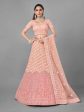 Myra Peach Heavy Embroidered Soft Net Bridal Beautiful Lehenga For Cheap