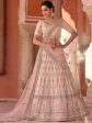 Myra Peach Embroidered Designer Lehenga Choli For Cheap