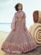 Myra Lilac Embroidered Net Lehenga Online Hot Sale