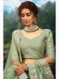 Myra Pastel Green Art Silk Lehenga on Sale