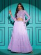 Myra Lovender Georgette Embroidered Designer Lehenga For Sale