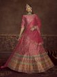 Myra Pink Art Silk Embroidered Designer Lehenga Online